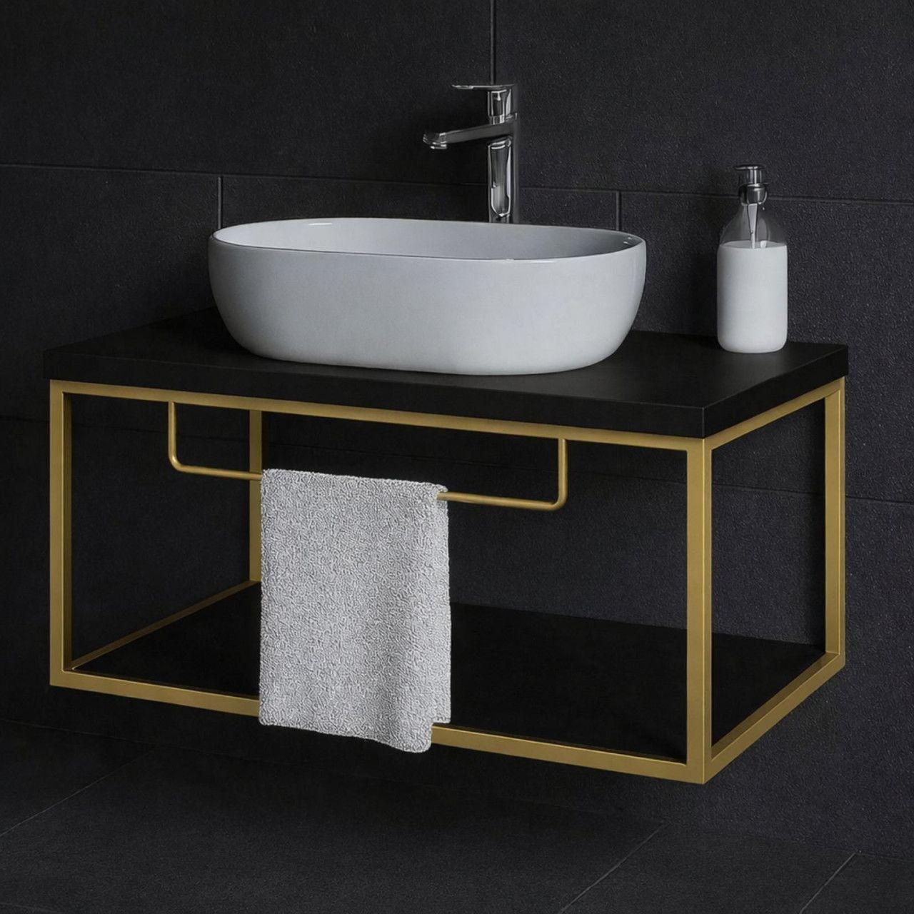 Viseći ormarić Emili Gold-black 60x50 H — slika 1 od 2