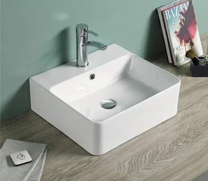 Umivaonik Lavabo nadgradni 460x420x160 sa Otvorom za Bateriju I — slika 4 od 4