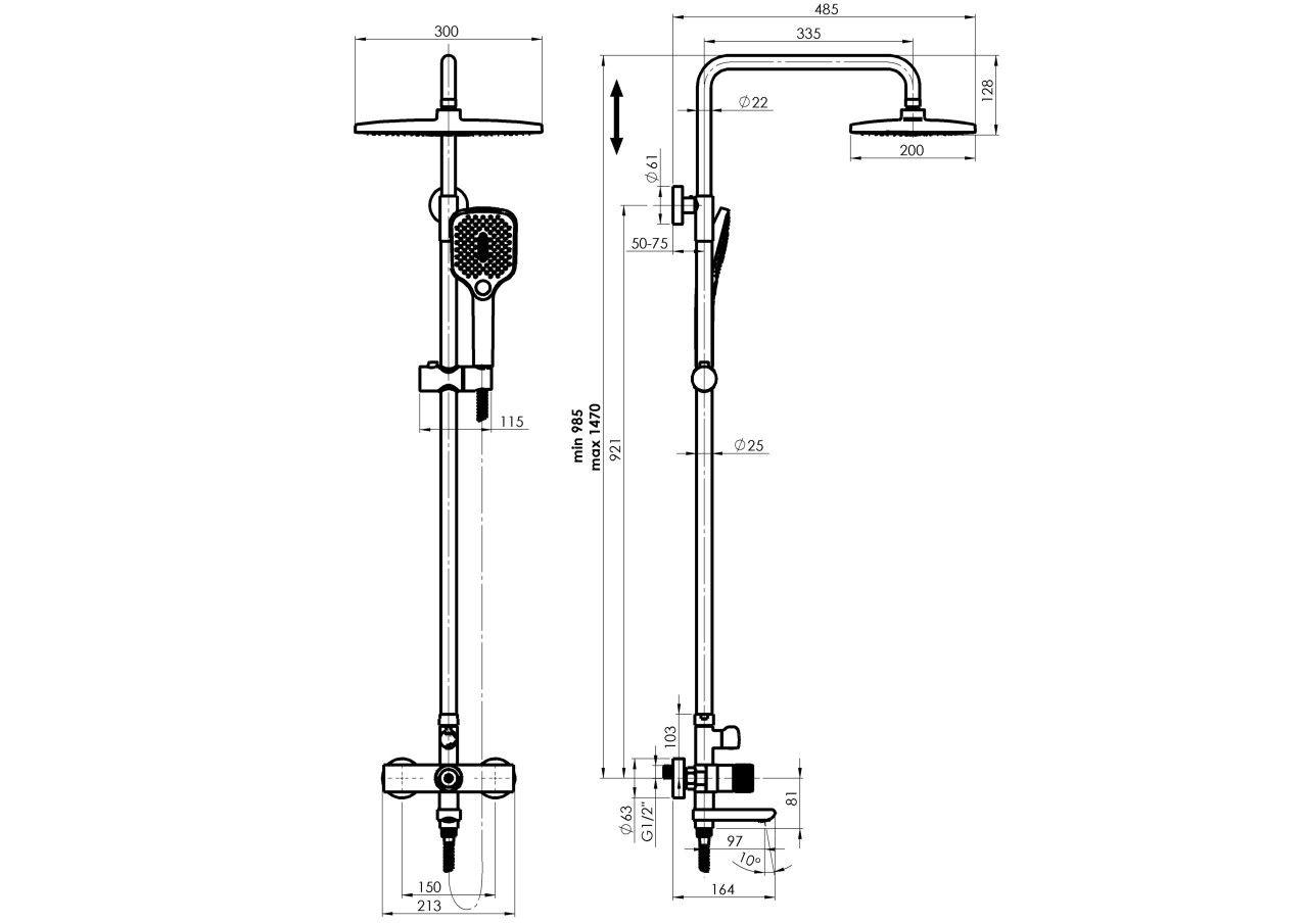 Usponski Tuš Veneto RUBINETA 625140 H — slika 3 od 3