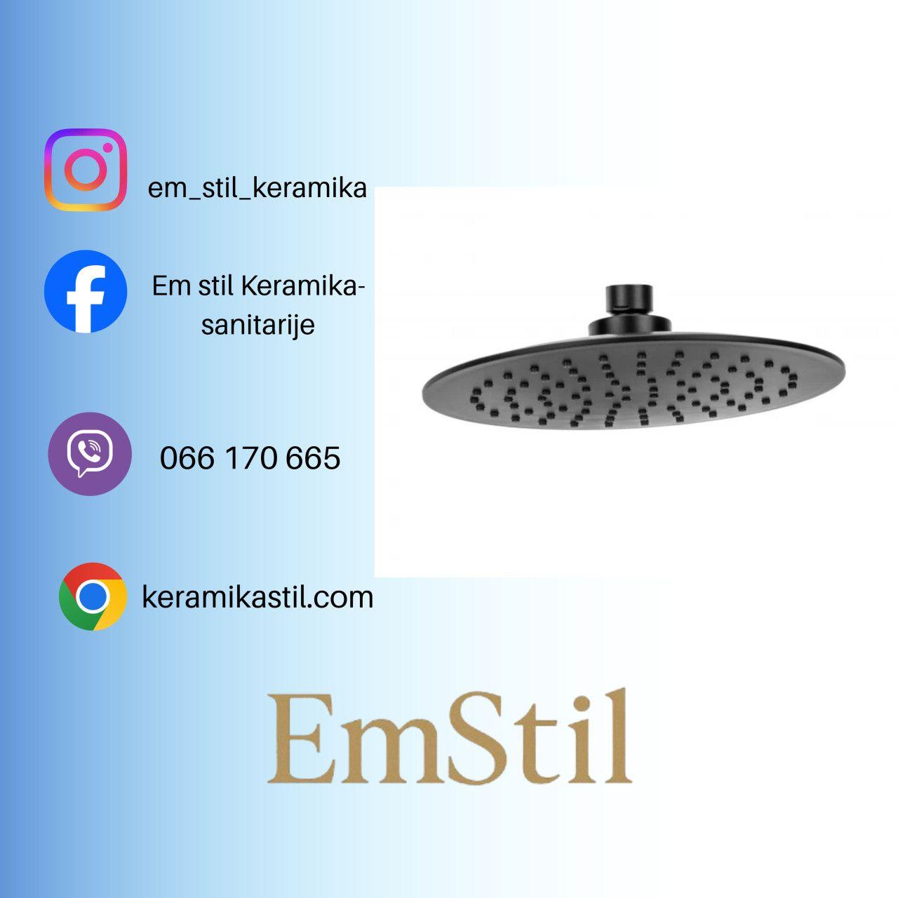 Ruža tuša MRT-200B MINOTTI DARK ELEGANCE ABS fi 200 I — slika 1 od 3