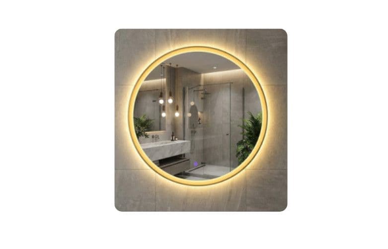 Ogledalo LED 80 NERA zlatni okvir HE — slika 2 od 2