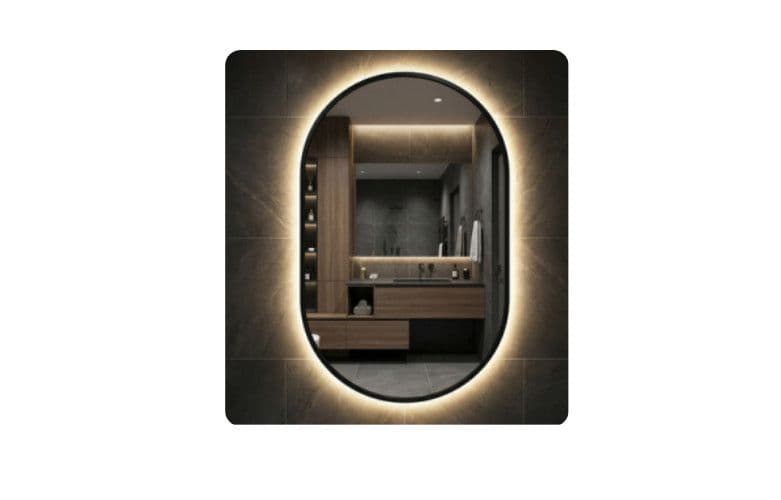 Ogledalo LED 60x80 UNA crno Safir HE — slika 2 od 2