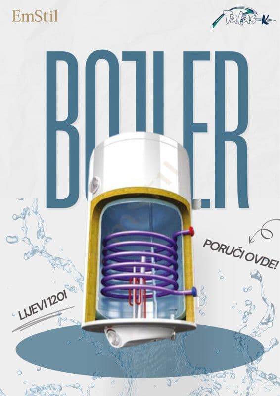 Bojler kombinovani lijevi 120l Elit — slika 1 od 3