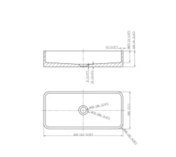 Umivaonik Lavabo nadgradni 60cm +pileta Terrazzo — slika 3 od 3