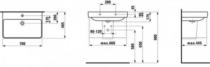 Umivaonik LAUFEN PRO S70x46.5 I — slika 2 od 2