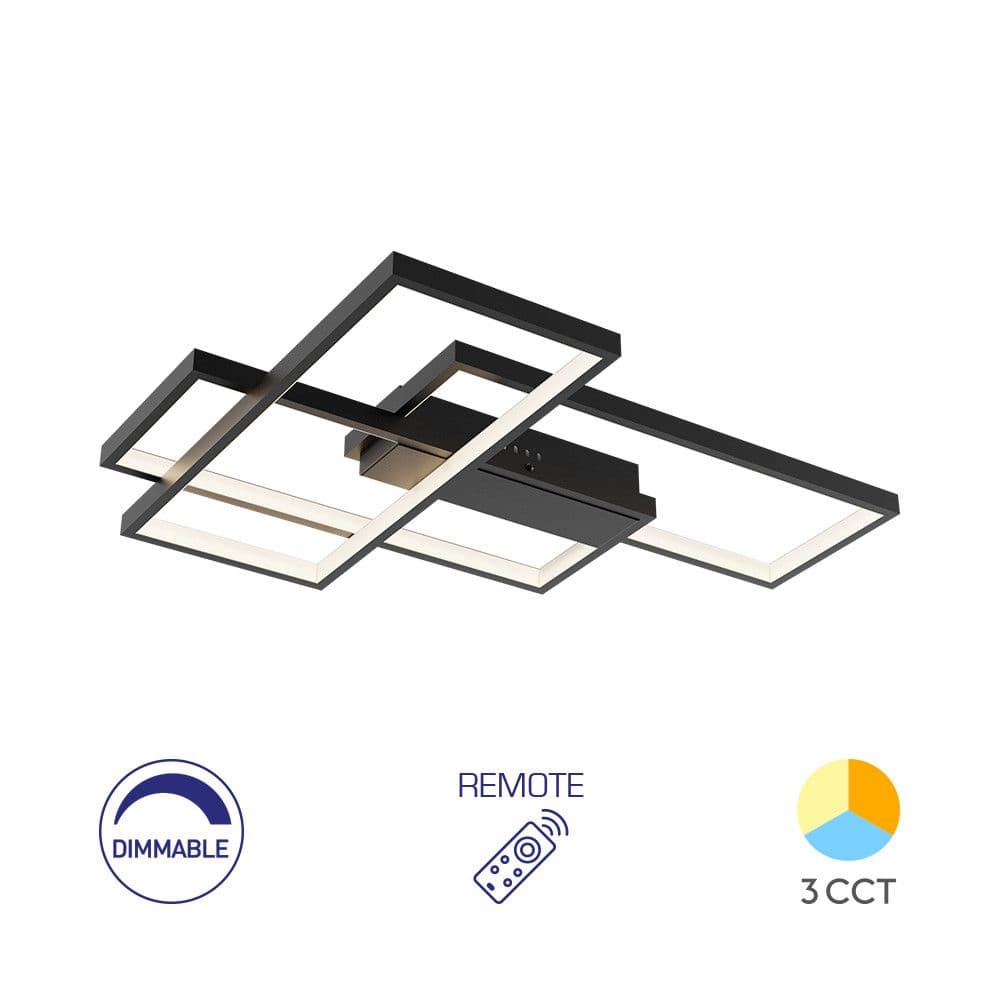 Plafonjera LED BRY-NELA-SS2 crna 65W sa daljinskim IP20 — slika 1 od 4