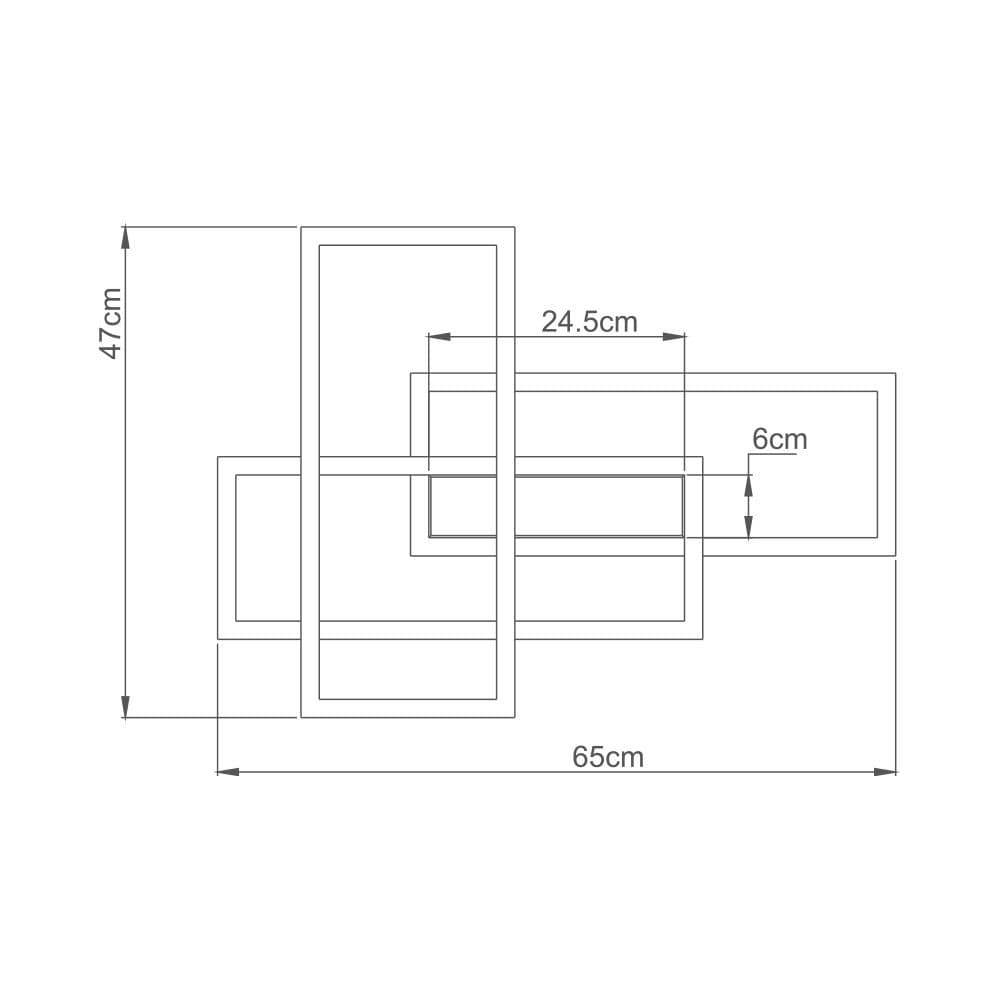 Plafonjera LED BRY-NELA-SS2 crna 65W sa daljinskim IP20 — slika 3 od 4