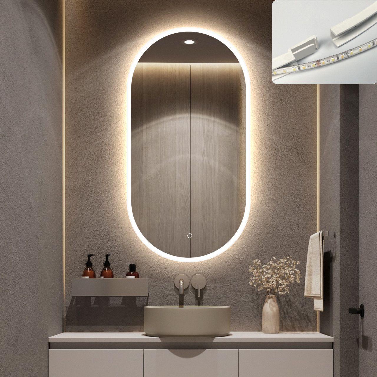 Ogledalo led ovalno 60x90 madrid aqua lux — slika 1 od 1