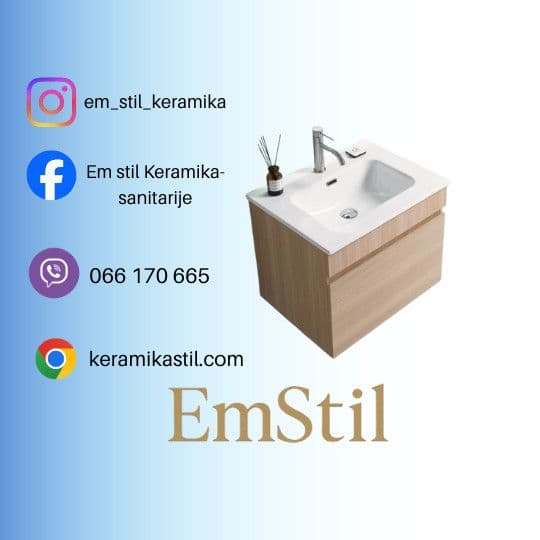Umivaonik sa ormaric UNILINE LUMA 60cm BRW  613x464x480 I — slika 2 od 5