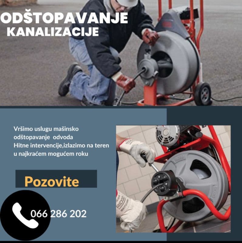 Ciscenje kanalizacije ocepljanje odvoda procepljanje cijevi — slika 1 od 2