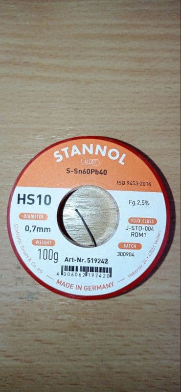 TINOL 0.7mm - 100gr (STANNOL HS10, Sn60Pb40) — slika 2 od 5