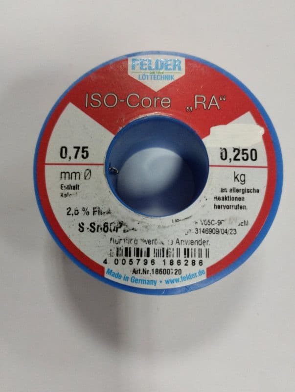 TINOL 0.75mm - 250gr (FELDER S-Sn60Pb40) — slika 3 od 6