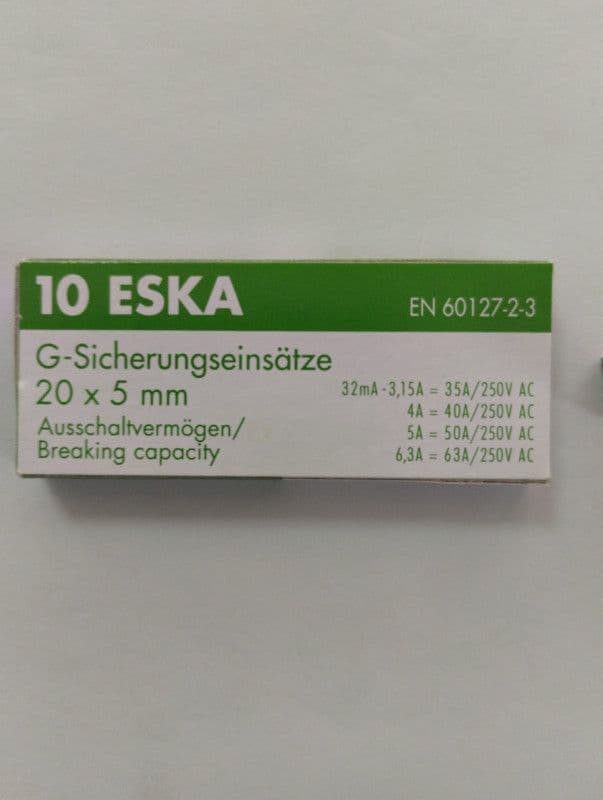 STAKLENI/CJEVASTI OSIGURAČI, TROMI, 5x20mm — slika 2 od 3