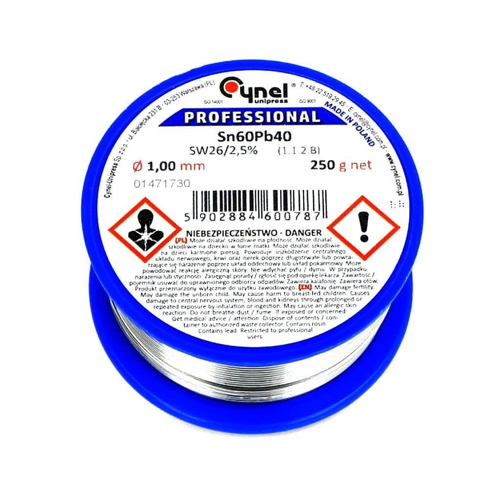 Tinol 1mm/250g (Cynel Unipress Sn60Pb40) — slika 1 od 1