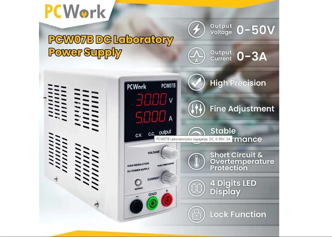 Laboratorijsko napajanje PCWork PCW07B — slika 1 od 8
