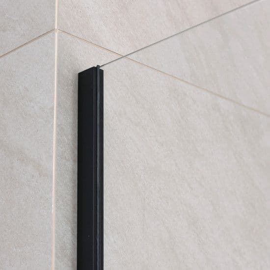 Tuš Kabina Walk In 130cm Crna Rocco — slika 4 od 4