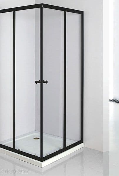 Tuš Kabina Kvradratna 90x90 crna mat — slika 1 od 1