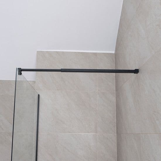 Tuš kabina Walk in 80cm crna Rocco — slika 2 od 4