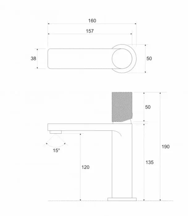 Česma Slavina za Umivaonik COPEN NOOK GRIP Hrom I — slika 2 od 3