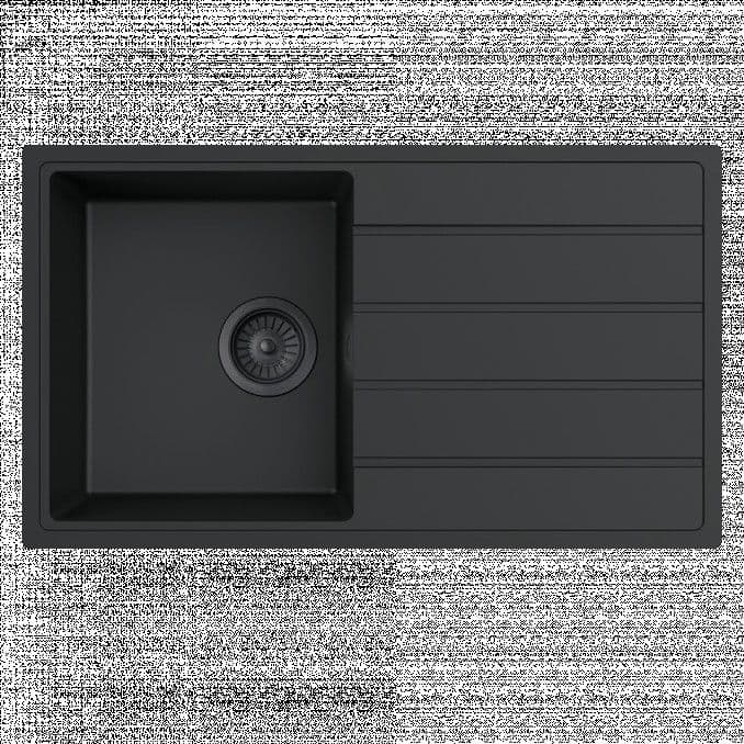 Sudoper Granitni MILO METRO 76x44 Lava stone sa sifonom I — slika 2 od 3