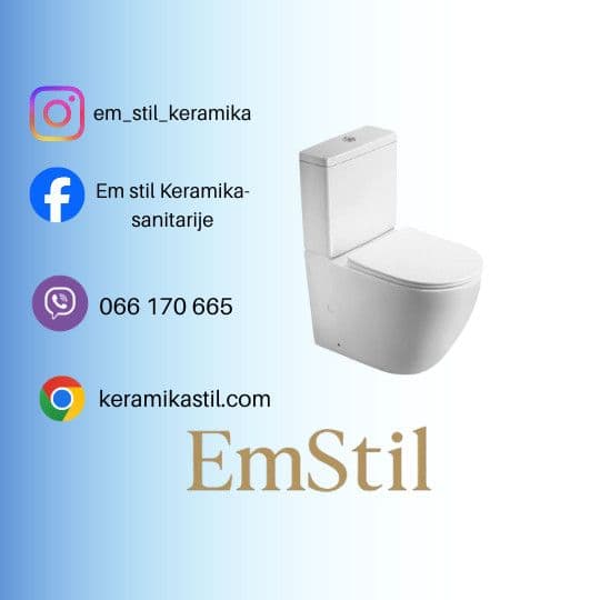 Monoblok wc solja PERLA rimless sa duroplast soft close wc daskom — slika 2 od 3