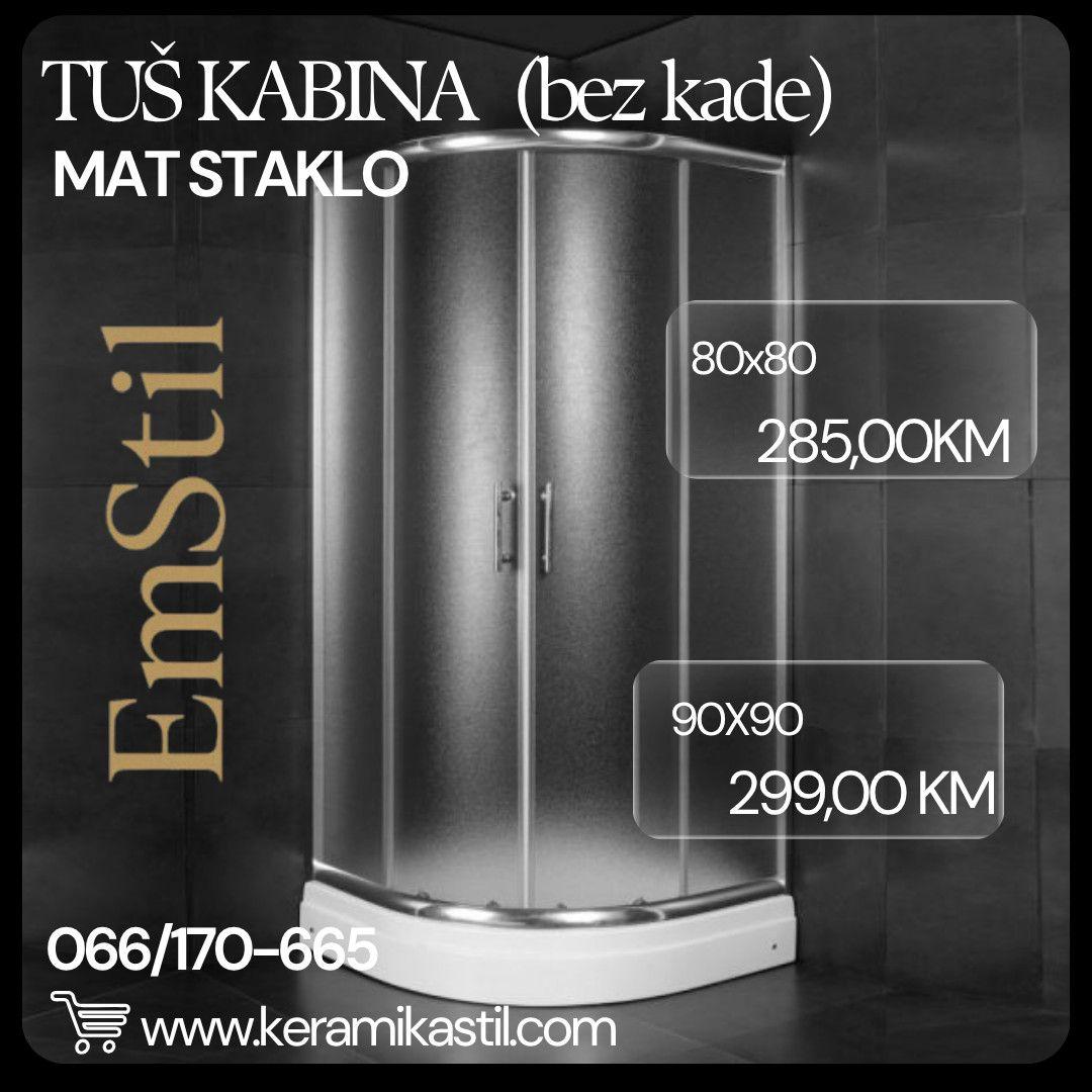 Tus kabina 80x80 90x90 MAT I PROZIRNO STAKLO — slika 1 od 1