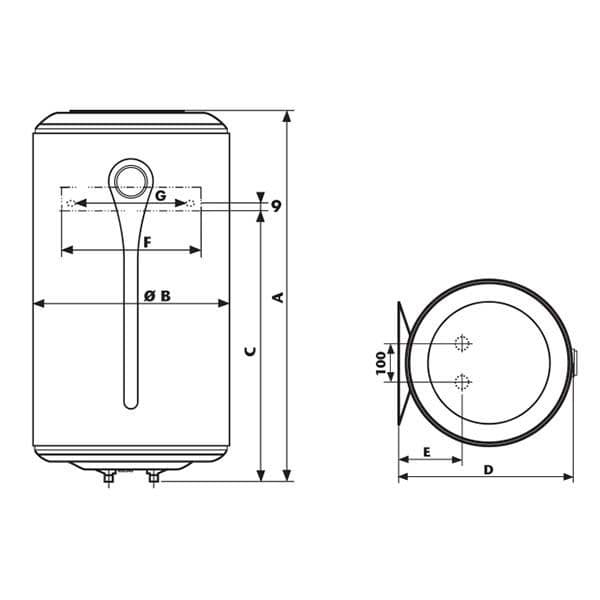 Bojler O'Pro Plus 80l Atlantik — slika 3 od 3