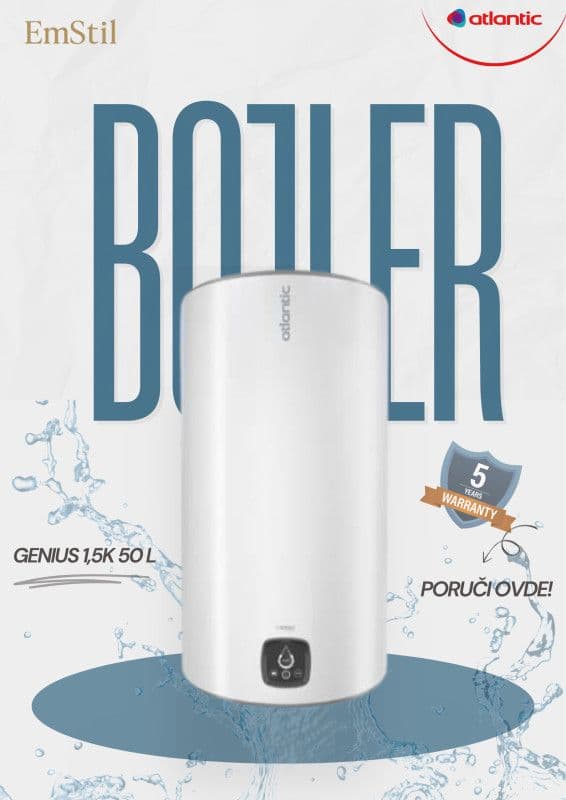 Bojler električni ATLANTIC GENIUS 1,5K ErP B 50L — slika 1 od 2