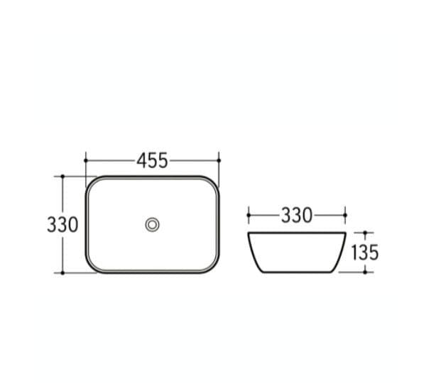 Umivaonik 465x325x130 Smile E — slika 2 od 2