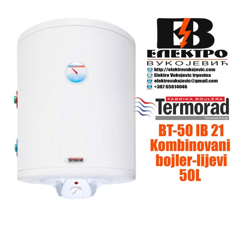 Bojler kombinovani BT-50 IB 21-lijevi 50 L Termorad — slika 2 od 2