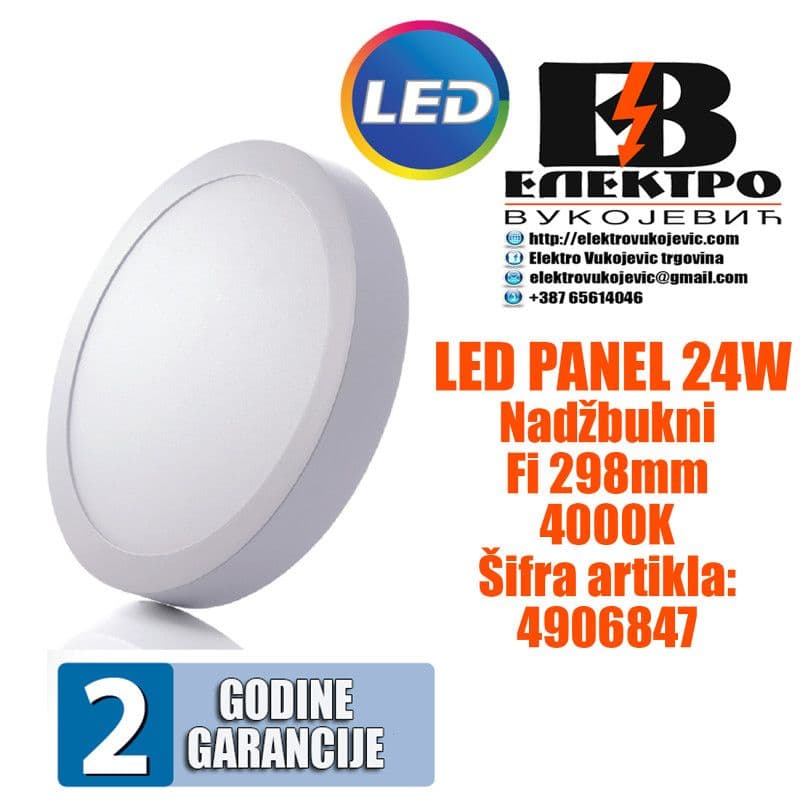 LED PANEL LED PANELI 24W Nadžbukni Fi298mm 4000K — slika 1 od 18