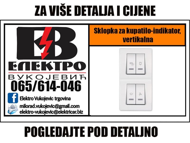 Indikator Sklopka Prekidac za kupatilo vertikalna — slika 2 od 3