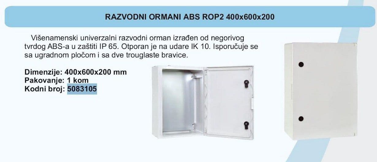 ORMAR ABS 400X600X200 ROP2 FEMAN — slika 2 od 2