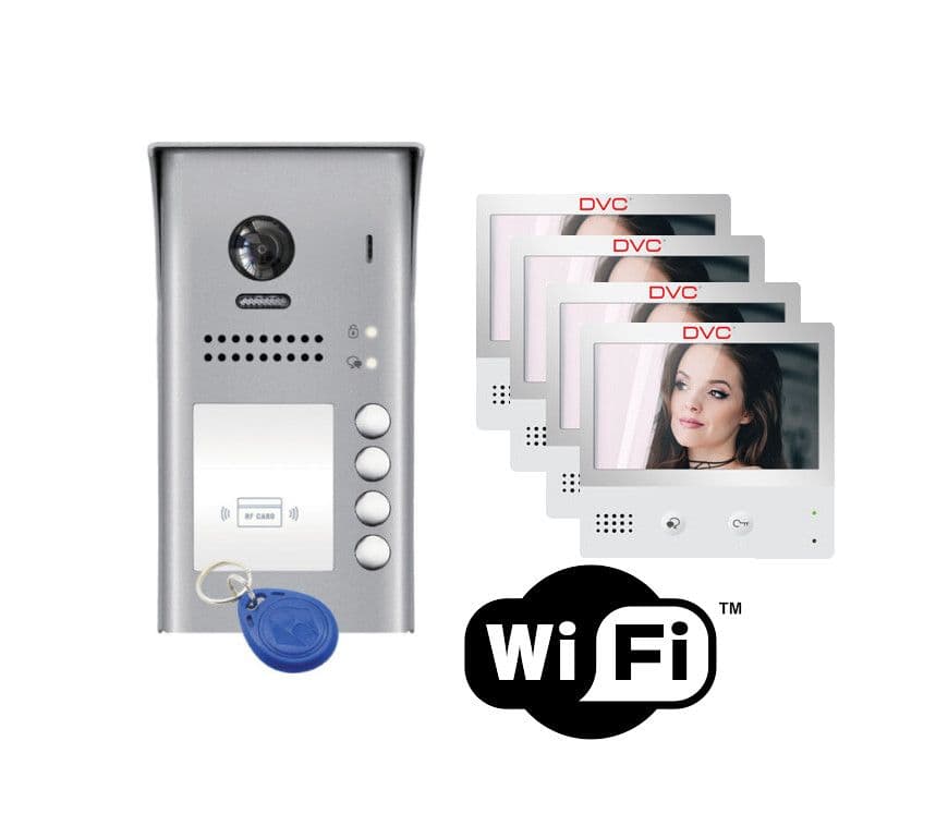VIDEO INTERFON DVC ZA 4 STANA SA WIFI TOUCH SCREEN — slika 1 od 1