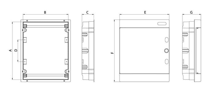 Razvodna tabla  IP40 ugradna U 24 C — slika 2 od 4