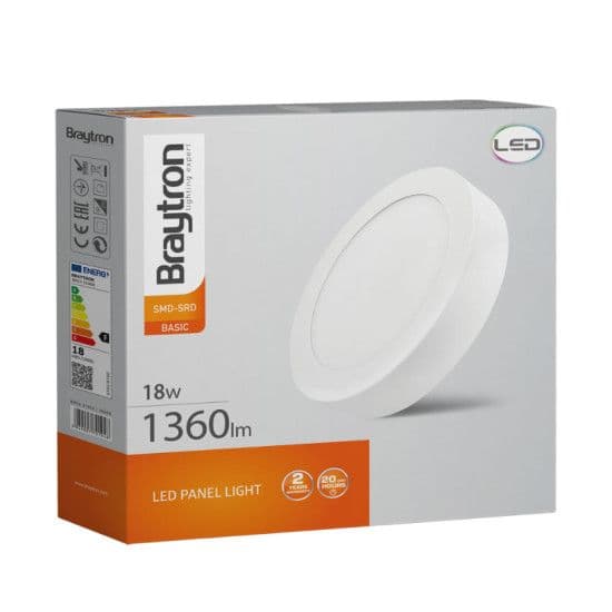 Led Panel Nadgradni okrugli 18W 6500K Braytron — slika 7 od 7