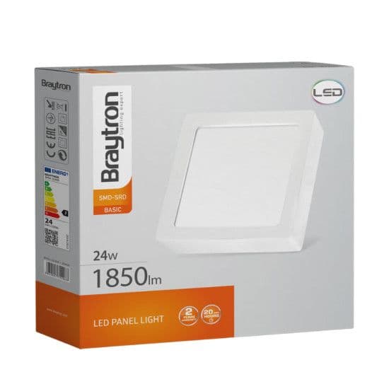 Led Panel Nadgradni Kvadratni 24W 4000K Braytron — slika 5 od 5