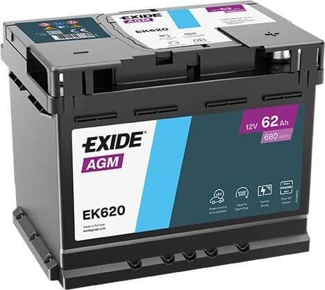 Exide Start-Stop AGM EK620 – Vrhunska Snaga i Pouzdanost — slika 1 od 1