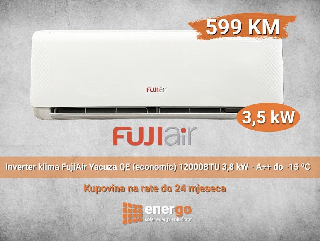 Klima uređaj FUJIAir Klime Inverter 3,5 kW Klima uredaji — slika 3 od 4