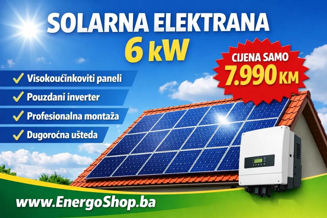 HIBRID 6kW Solarna elektrana Trofazna Solarni Paneli — slika 2 od 11