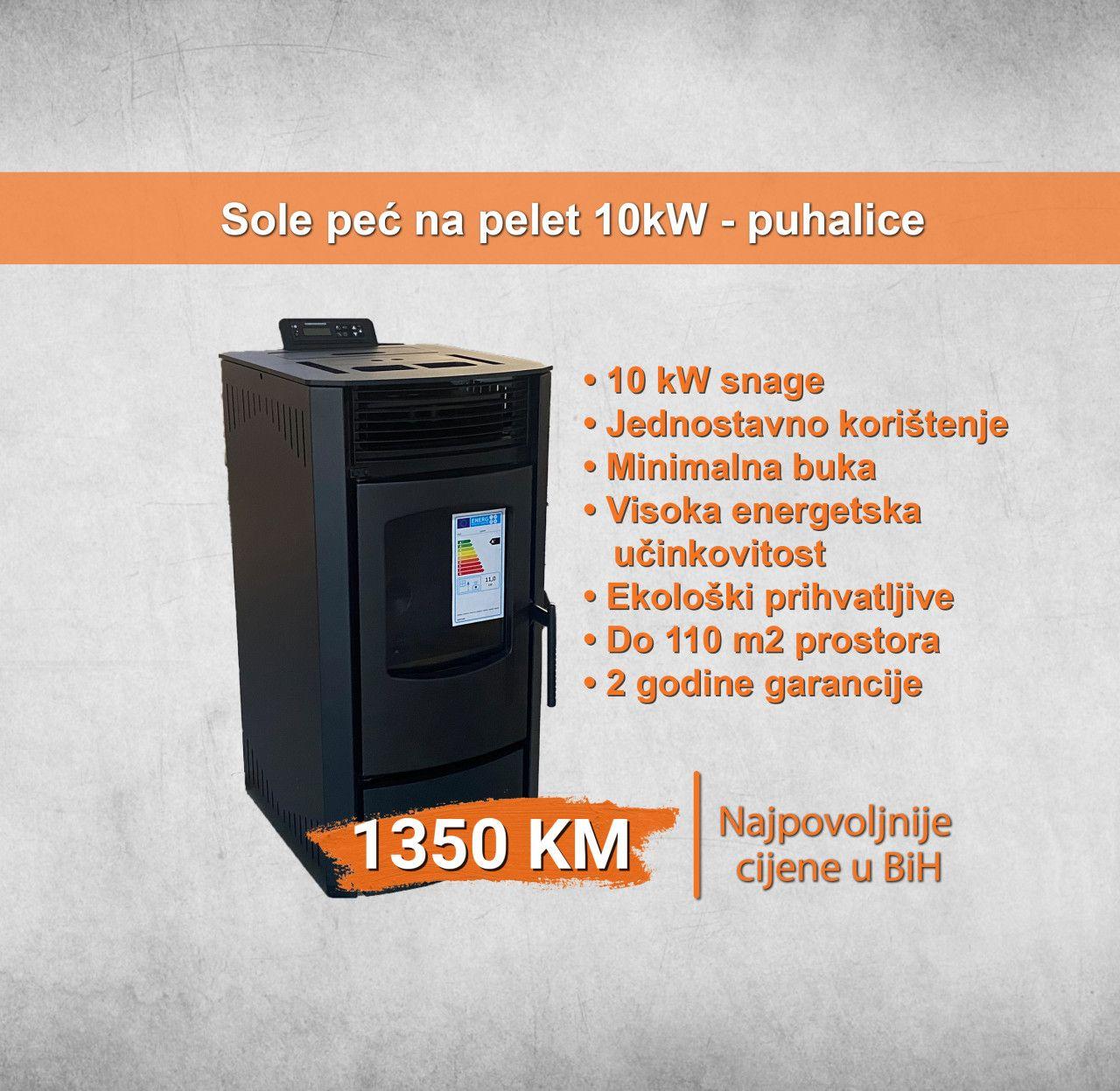 Peći na pelet 10kW Kamini Peć na pelete Grijanje Šporet — slika 17 od 17