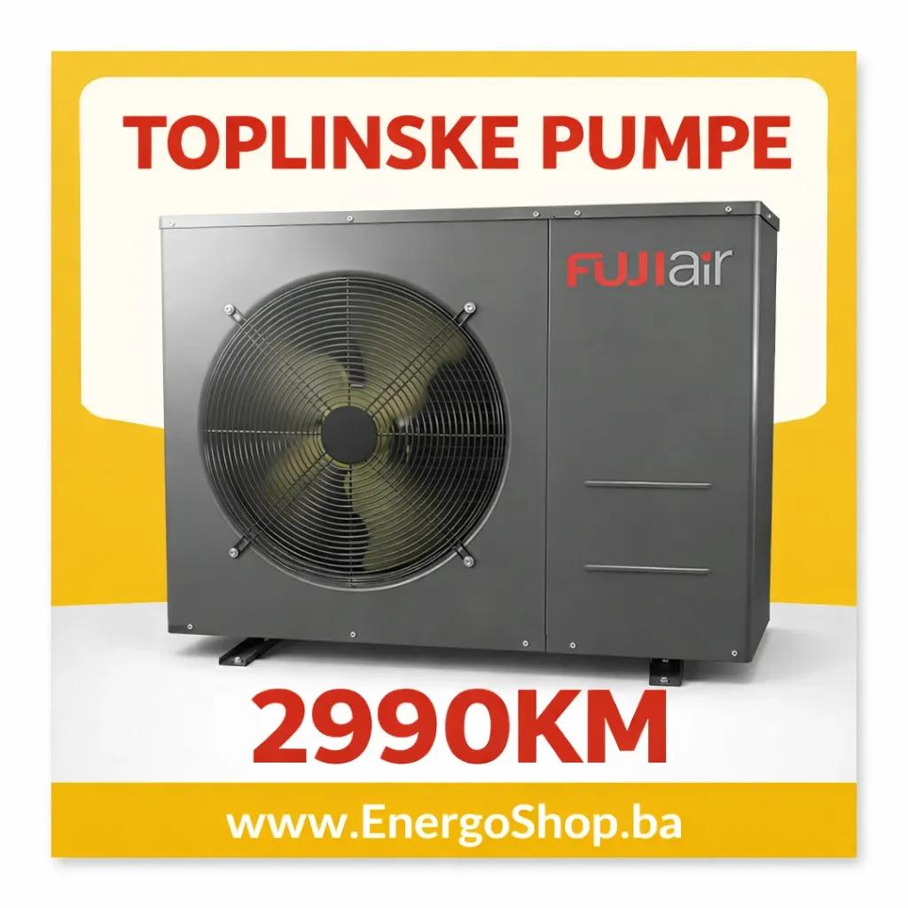 Toplotna Pumpa Fuji Air Dizalica Toplote 9kW-26kW Grijanje — slika 12 od 13