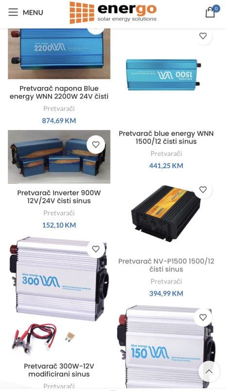 Pretvarač napona 1500W Inverter Solarna Oprema Solarni Paneli — slika 11 od 13