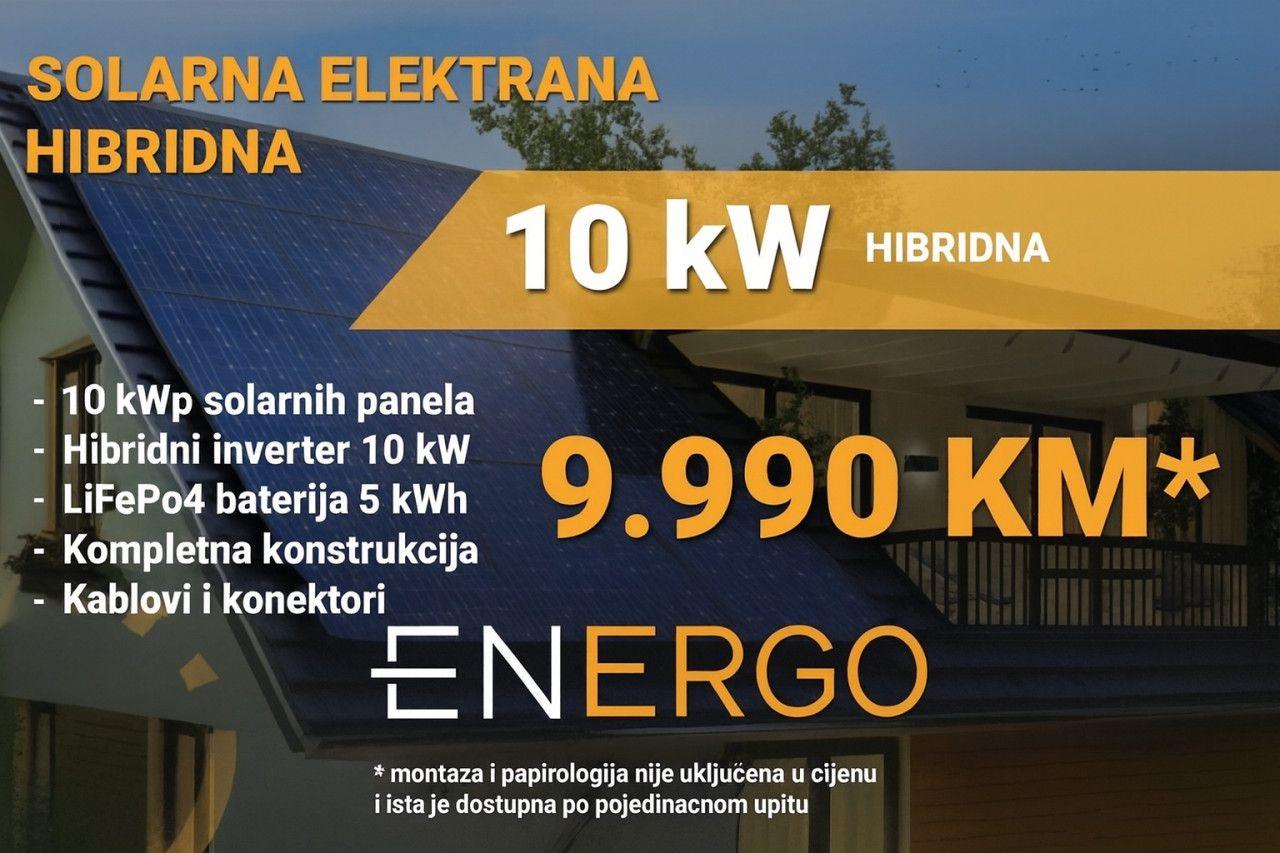 10kW Solarna Elektrana TROFAZNA Solarni Paneli Baterije — slika 10 od 10