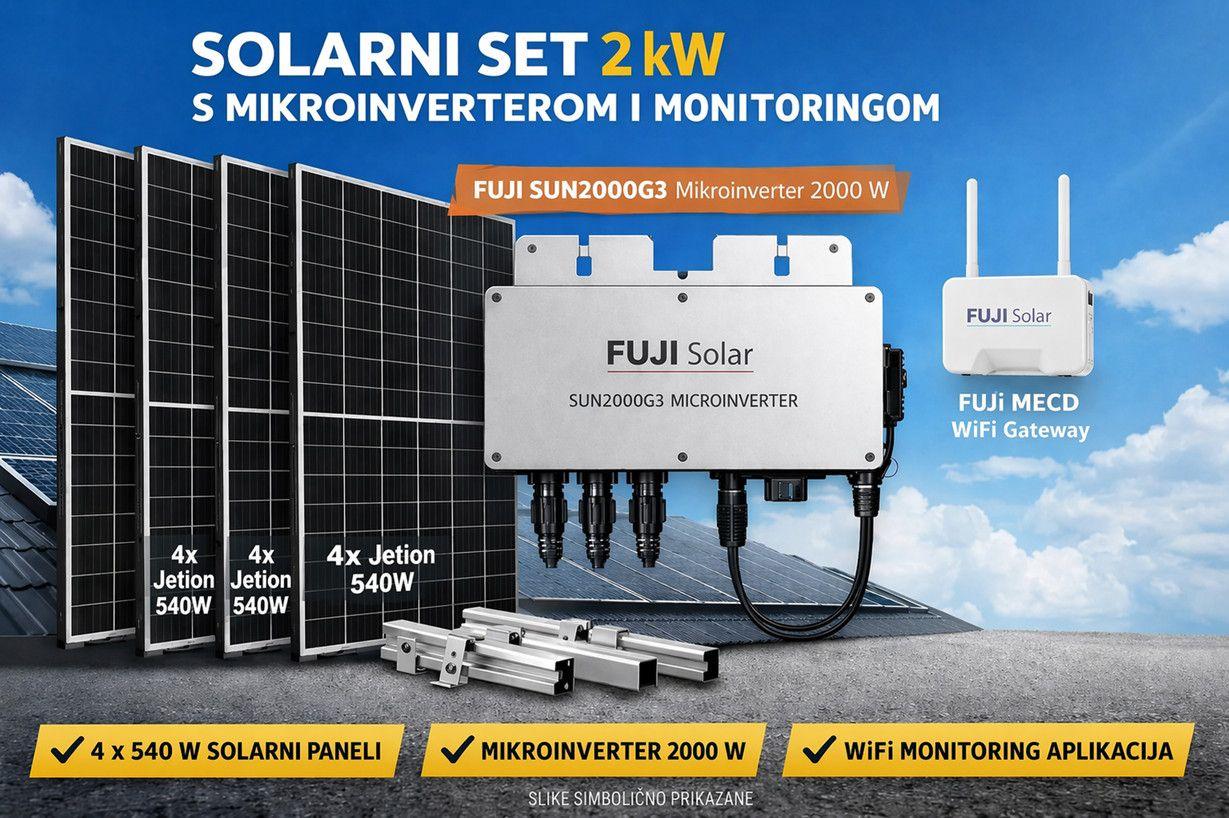 Solarni Mikro-Sustav Fuji Solar 2kW - Smart Micro-Grid — slika 2 od 2