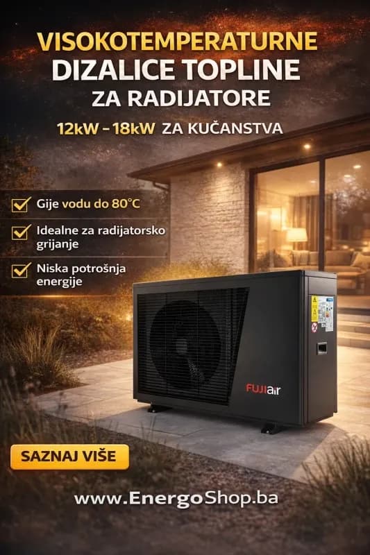 Toplotne Pumpe 75C za radijatore Grijanje Dizalice Topline — slika 1 od 18