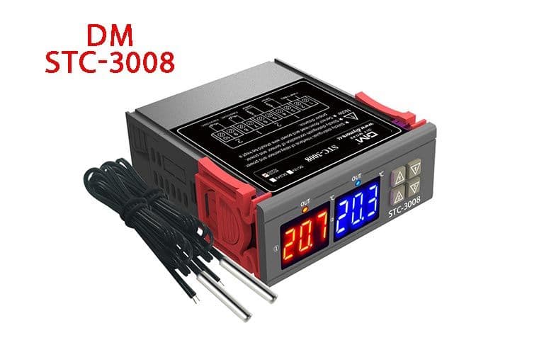 Dupli termostat Dual DM STC 3008 inkubator pilići jaja dva displeja — slika 1 od 4