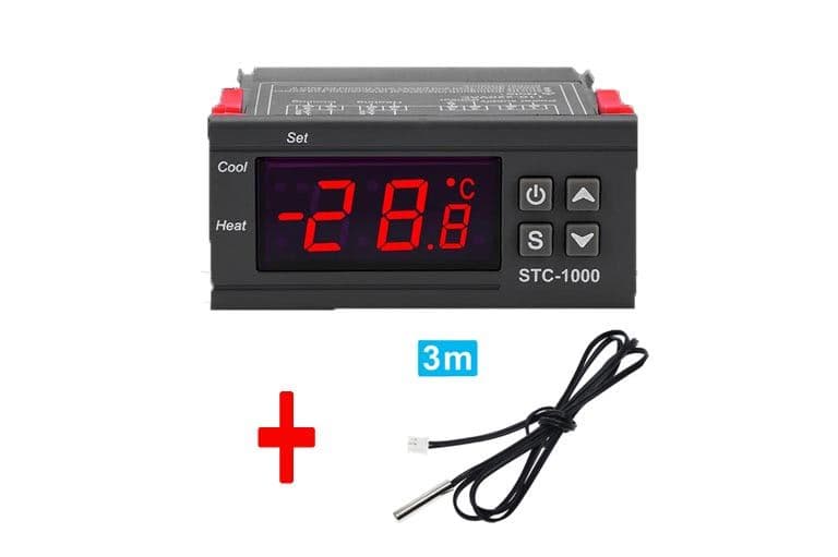 Termostat sa sondom 3 metra STC 1000 STC1000 grijanje hlađenje sušare temperatura — slika 1 od 4