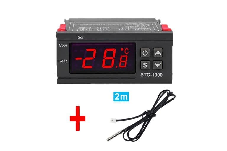 Termostat sa sondom 2 metra STC 1000 STC1000 grijanje hlađenje sušare temperatura — slika 1 od 2