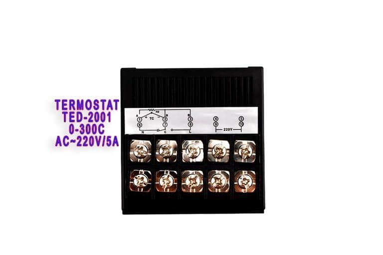 Termostat TED-2001 AC 220V-5A 0-300C + K sonda 1m za temperaturu — slika 3 od 3
